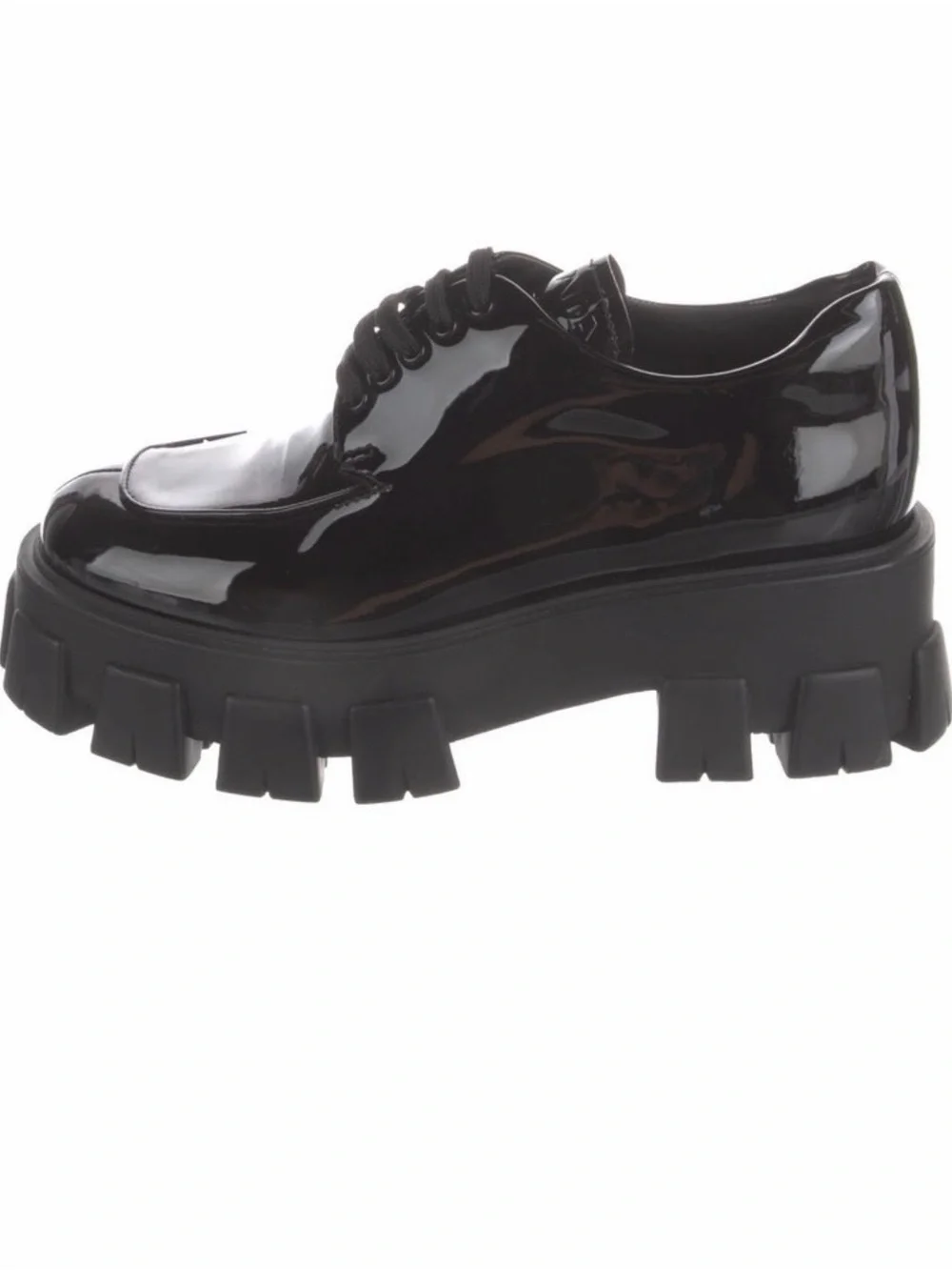 Prada Monolith Patent Leather Oxfords – Size 38 (US 8)
